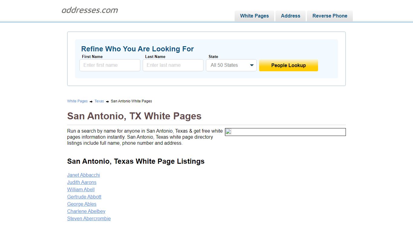 White Pages - Find People In | Addresses