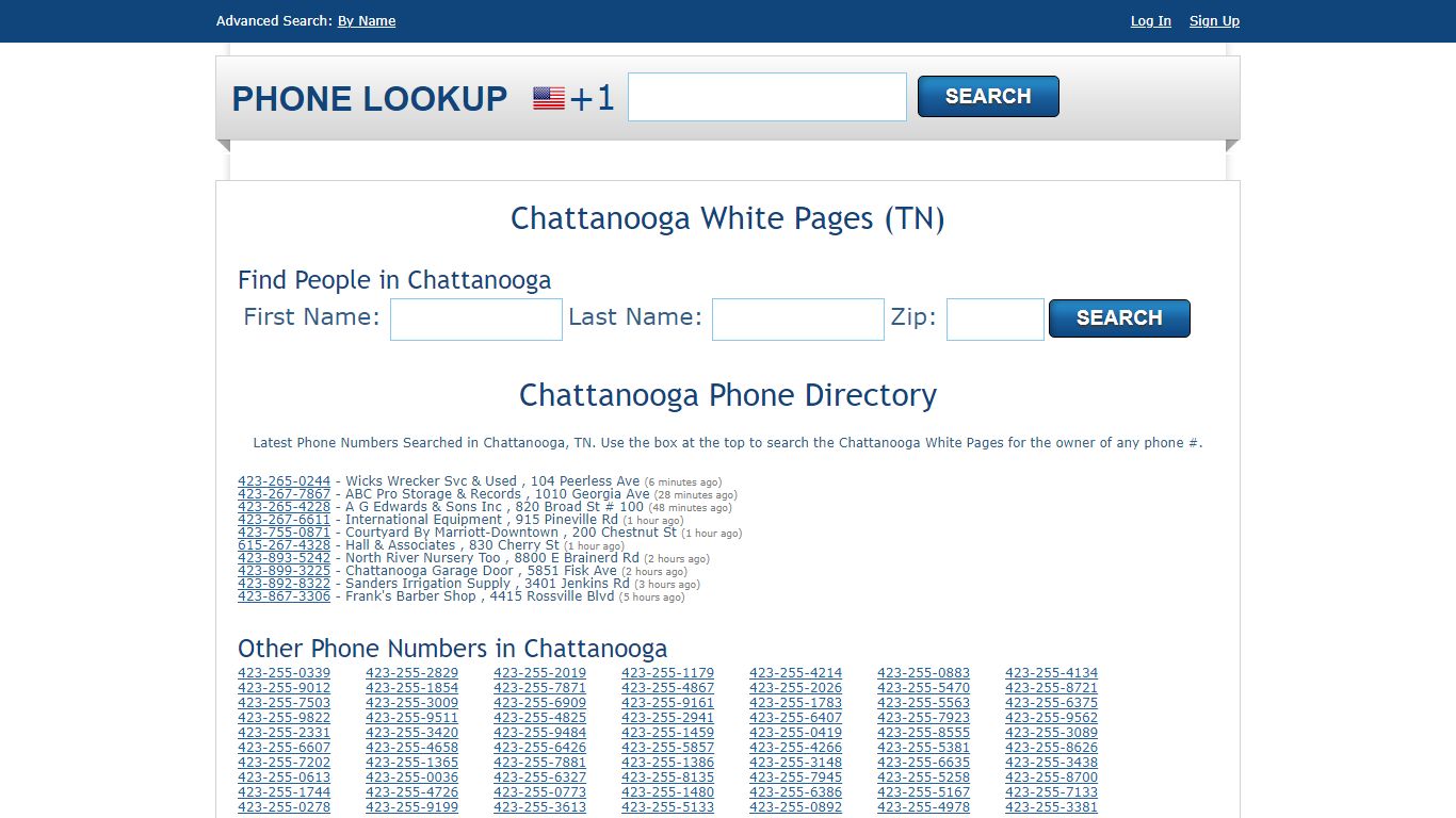 Chattanooga White Pages - Chattanooga Phone Directory Lookup - Phone Lookup